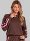 Dianna - Blusão Feminino em Molecotton Peluciado Marrom - variação: Marrom
