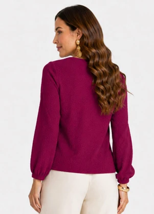 Infinita Cor - Blusão Feminino em Tecido Aspen Rosa - INFINITA COR