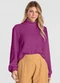 Dianna - Blusão Feminino em Tricot Felpudo Rosa - variação: Roxo
