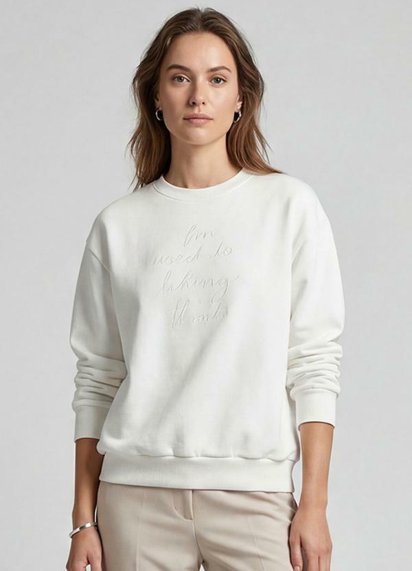 Rovitex - Blusão Feminino Moletom Peluciado Bege 1