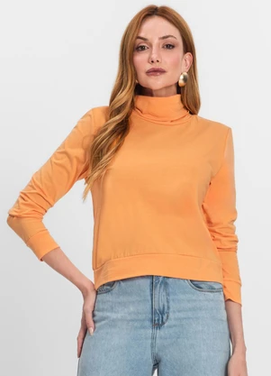 Select - Blusão Gola Alta Feminino Laranja - SELECT