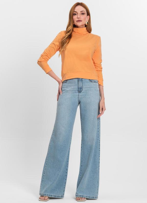 Select - Blusão Gola Alta Feminino Laranja 3