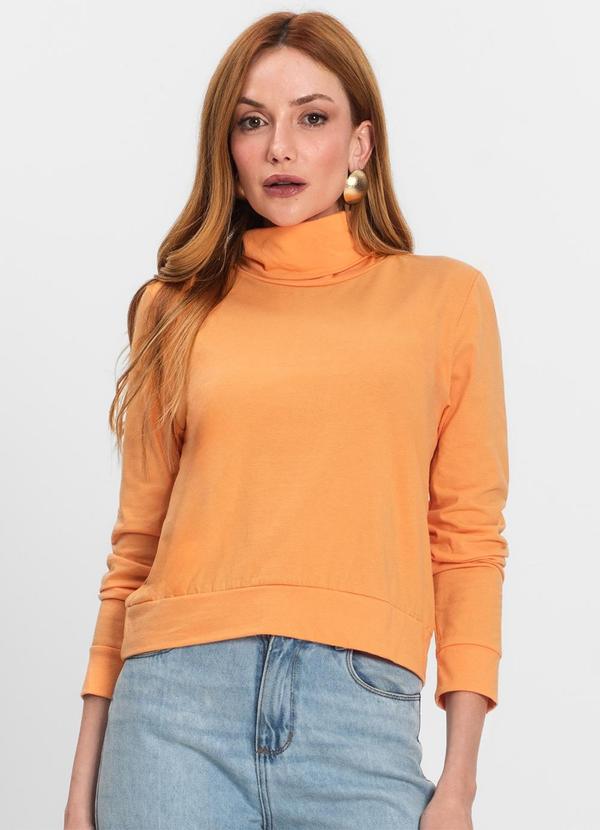 Select - Blusão Gola Alta Feminino Laranja 4