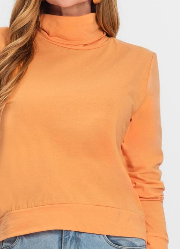 Select - Blusão Gola Alta Feminino Laranja 5