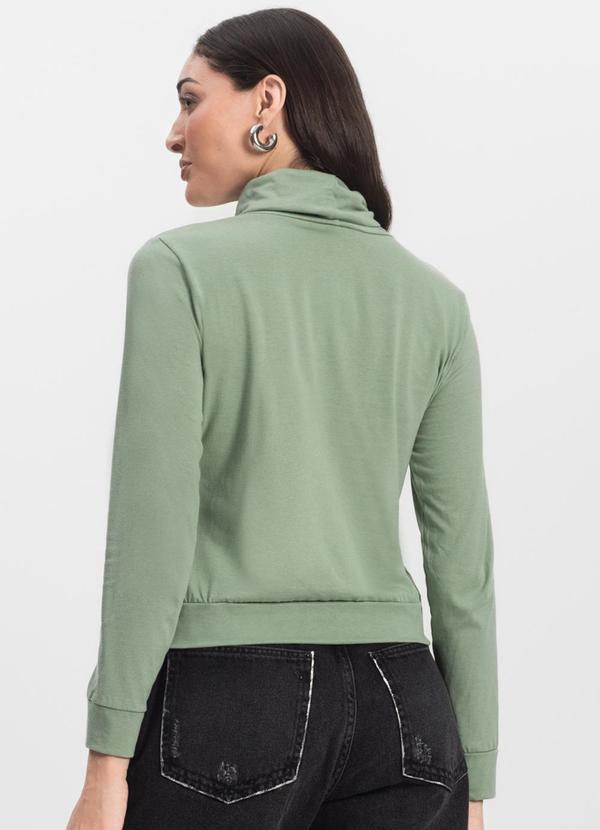 Infinita Cor - Blusão Gola Alta Feminino Verde 2