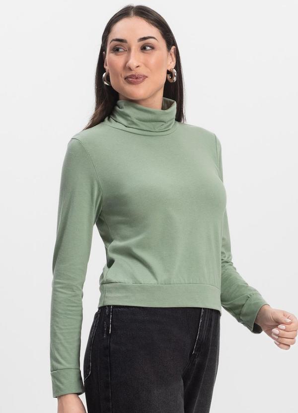 Infinita Cor - Blusão Gola Alta Feminino Verde 4