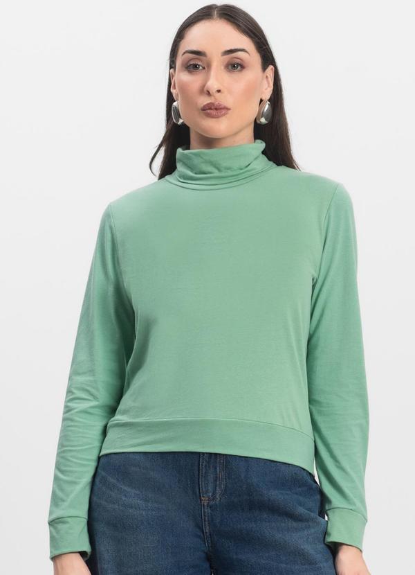 Infinita Cor - Blusão Gola Alta Feminino Verde