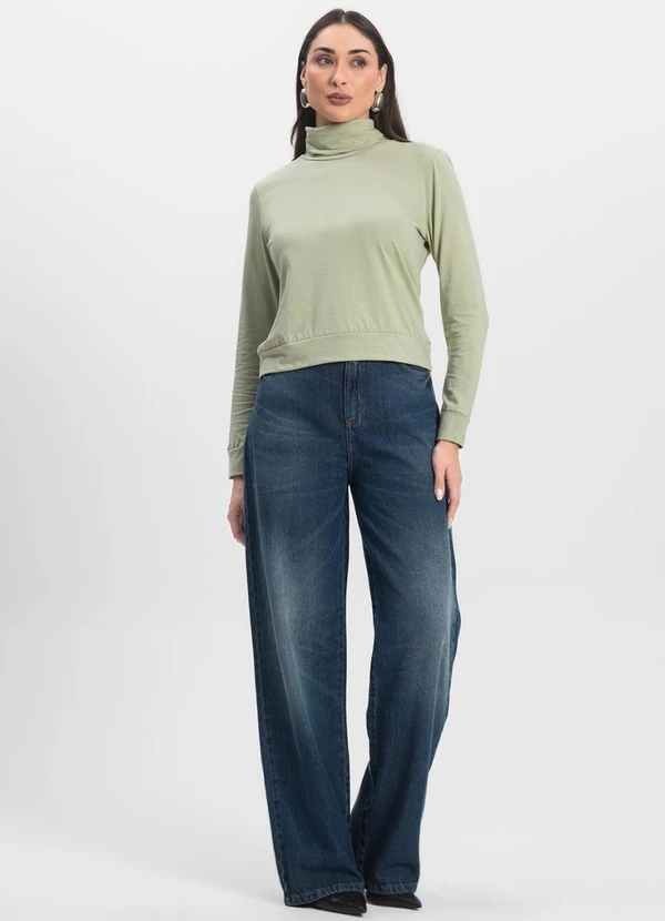 Select - Blusão Gola Alta Feminino Verde 3