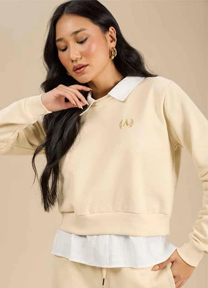 Angel - Blusão Moletom Bege - ANGEL