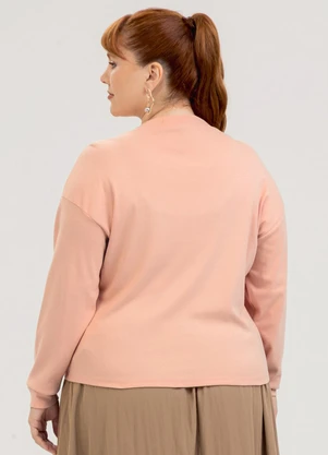 Cativa - Blusão Plus Size em Algodão Laranja - CATIVA