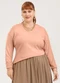 Cativa - Blusão Plus Size em Algodão Laranja - variação: Laranja