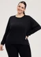Cativa - Blusão Plus Size em Algodão Laranja - variação: Preto