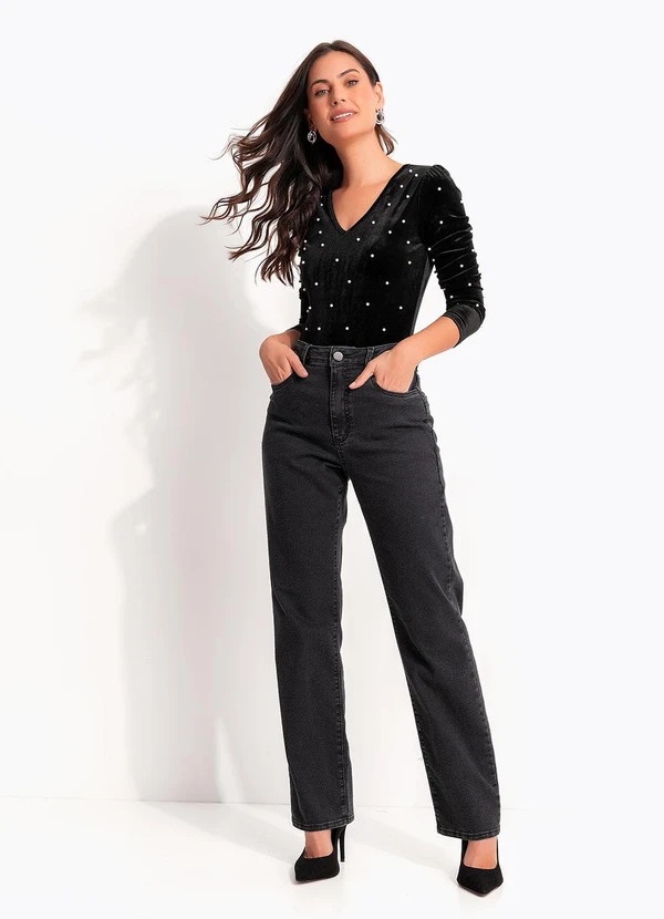 Quintess - Body Preto em Veludo 4