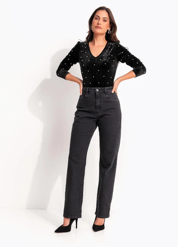 Quintess - Body Preto em Veludo 5