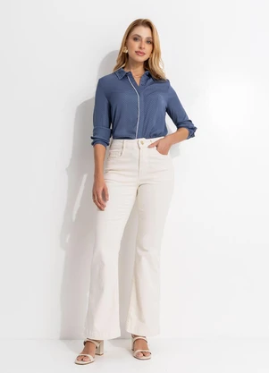 Quintess - Camisa Azul em Poliéster - QUINTESS