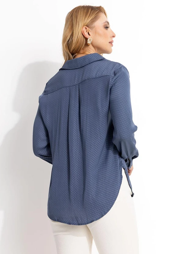 Quintess - Camisa Azul em Poliéster 2