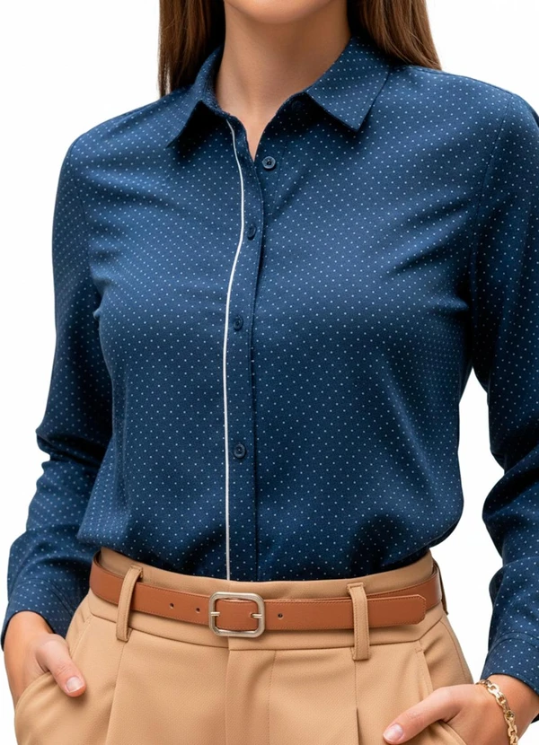 Quintess - Camisa Azul em Poliéster 4