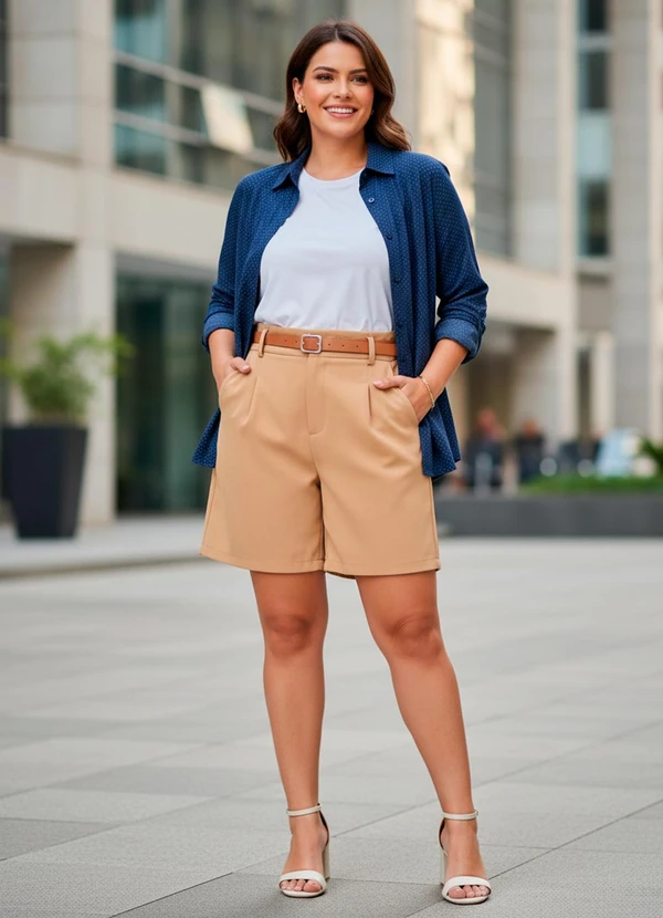 Quintess - Camisa Azul Marinho em Poliéster