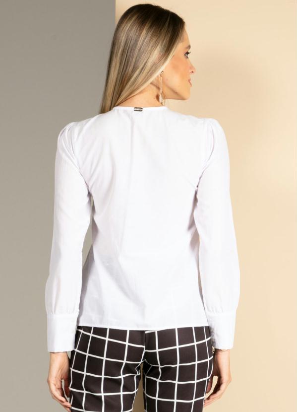 Quintess - Camisa Branca com Franzidos na Mangas 2