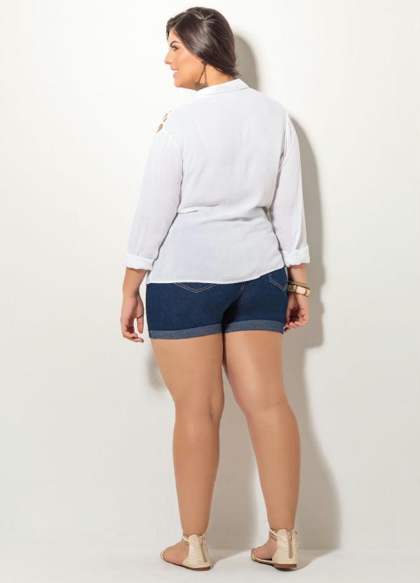 Quintess - Camisa com Ombros Vazados Branca 13