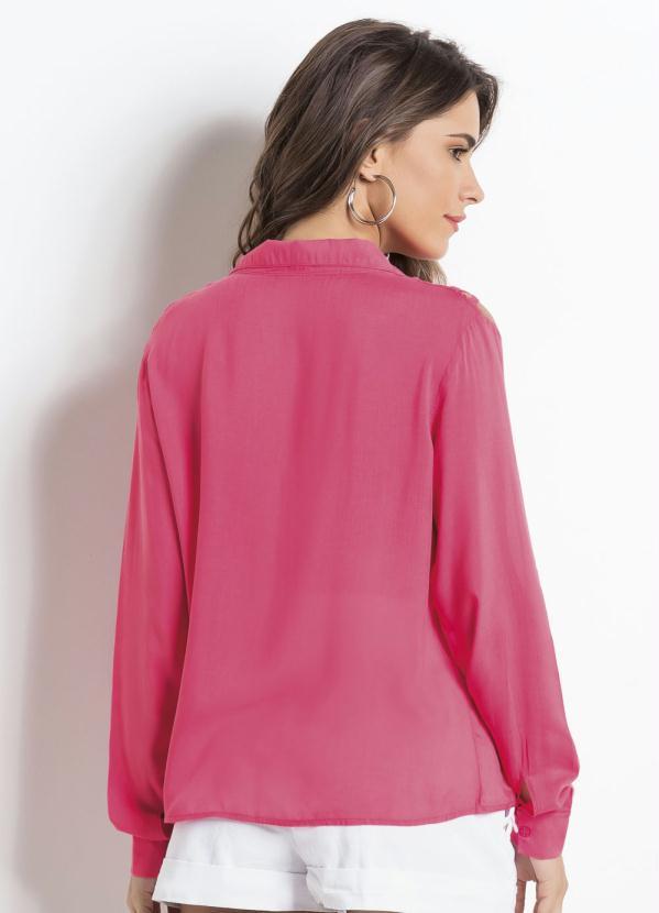 Quintess - Camisa com Ombros Vazados Pink 2