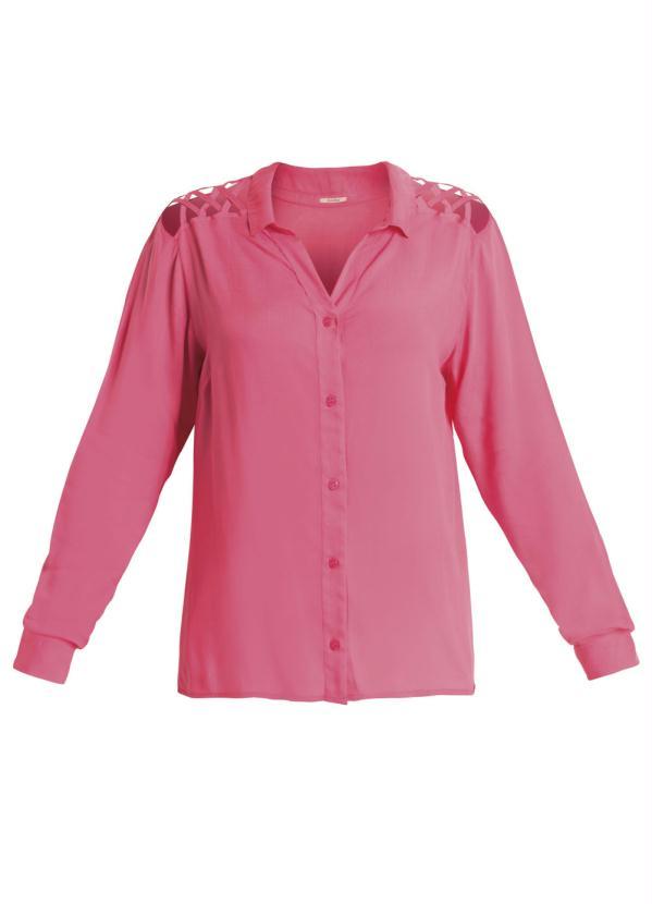 Quintess - Camisa com Ombros Vazados Pink 5