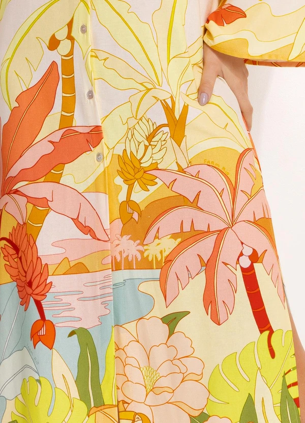 Farm - Camisa em Viscolinho Amarelo 9