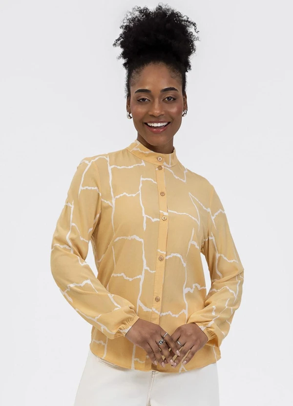 Habana - Camisa em Viscose Amarelo
