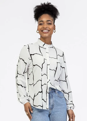 Habana - Camisa em Viscose Branco - HABANA