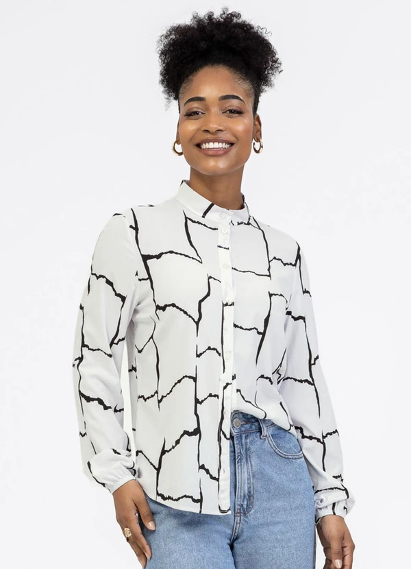 Habana - Camisa em Viscose Branco