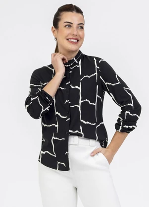 Habana - Camisa em Viscose Preto - HABANA