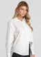 Dianna - Camisa Feminina Manga Longa Tricoline Bege - variação: Bege