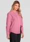 Dianna - Camisa Feminina Manga Longa Tricoline Bege - variação: Rosa
