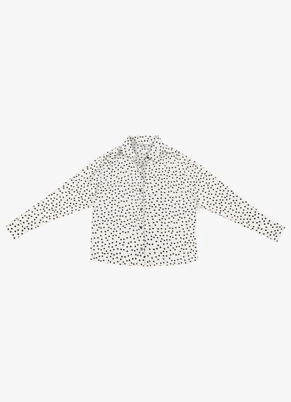 Endless - Camisa Feminina Manga Longa Viscose Bege