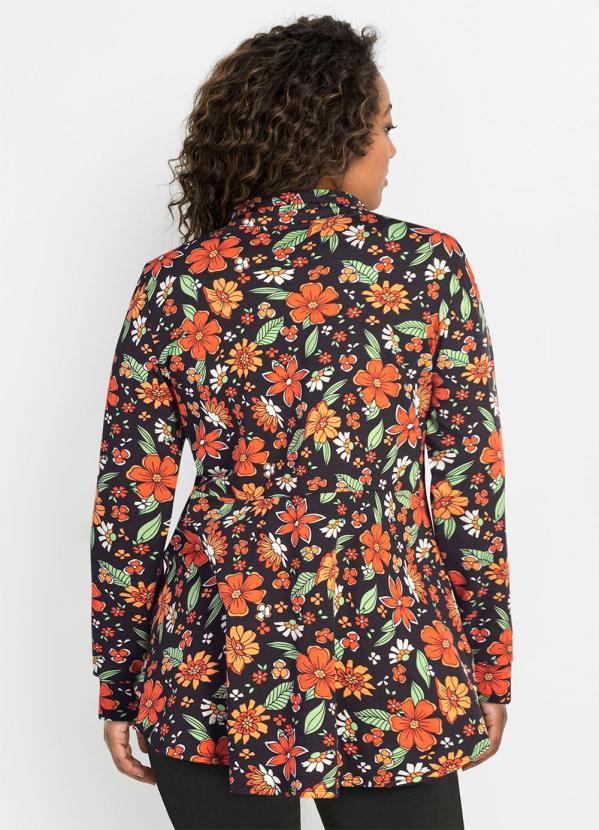 Outlet - Camisa Manga Longa Floral Dark 3