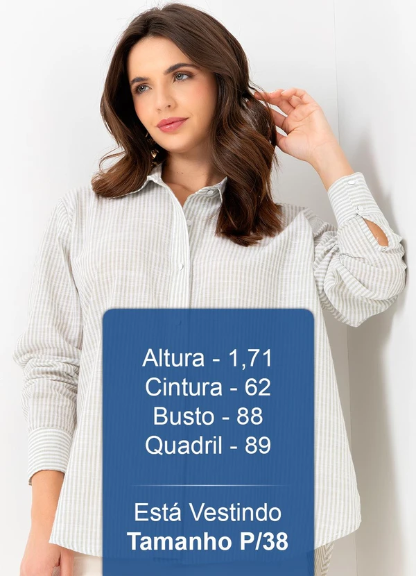 Mob - Camisa Over Size Listrada Verde 5