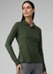 Basicamente - Camisa Polo Manga Longa Feminina Verde Selva - variação: Verde Selva