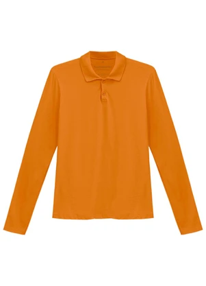 Basicamente - Camisa Polo Manga Longa Feminina - BASICAMENTE