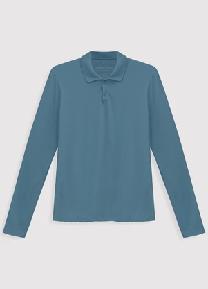 Basicamente - Camisa Polo Manga Longa Feminina - BASICAMENTE
