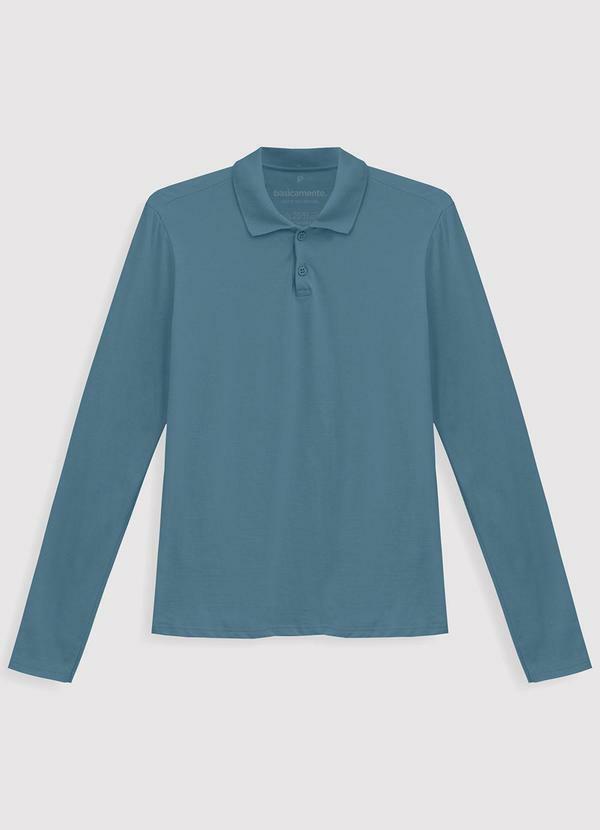 Basicamente - Camisa Polo Manga Longa Feminina