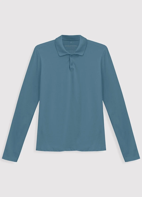 Basicamente - Camisa Polo Manga Longa Feminina