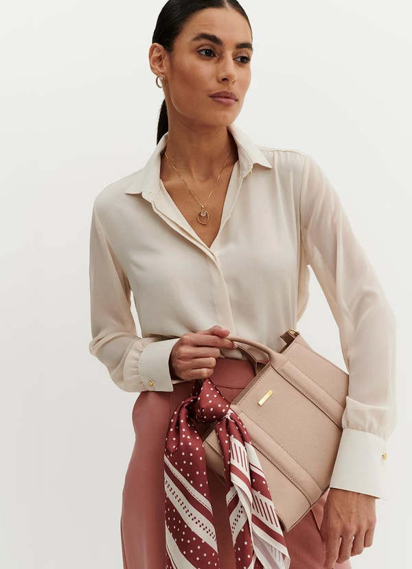 Principessa - Camisa Social Aveia Inara Bege