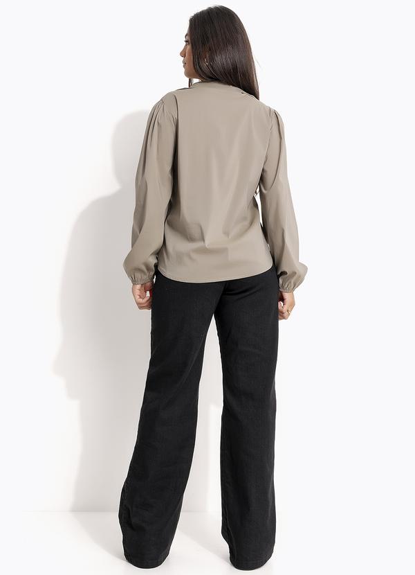 Quintess - Camisa Verde Oliva em Voil de Algodão 2