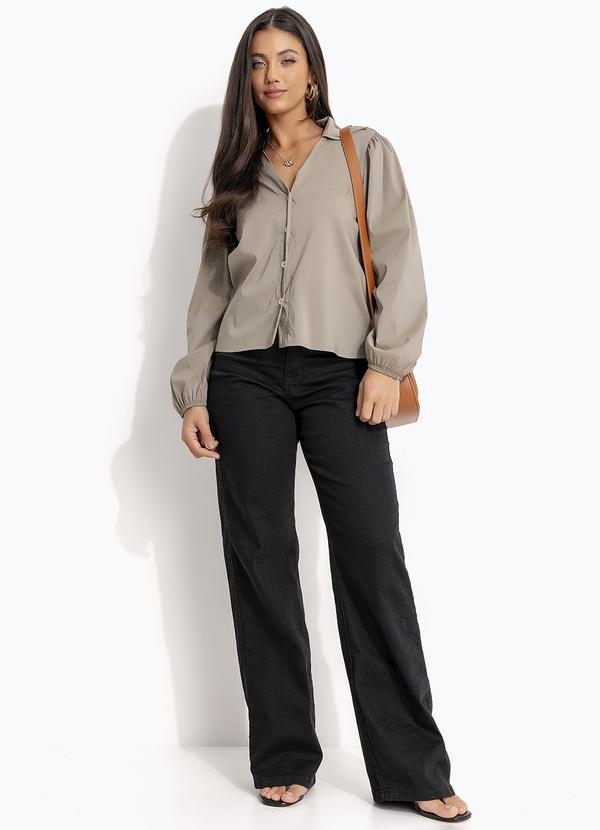 Quintess - Camisa Verde Oliva em Voil de Algodão 3