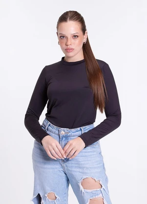 Vida Costeira - Camiseta Adulto Gola Térmico Uv50+ Preto - VIDA COSTEIRA