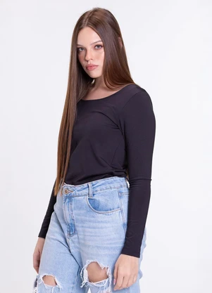 Vida Costeira - Camiseta Adulto Térmico Feminino Uv50+ Preto - VIDA COSTEIRA