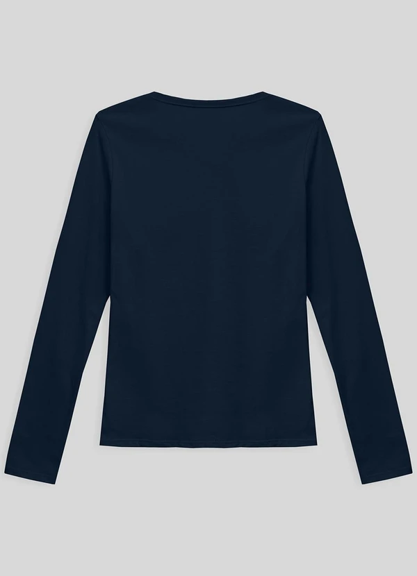 Basicamente - Camiseta Babylook Manga Longa Gola V 4
