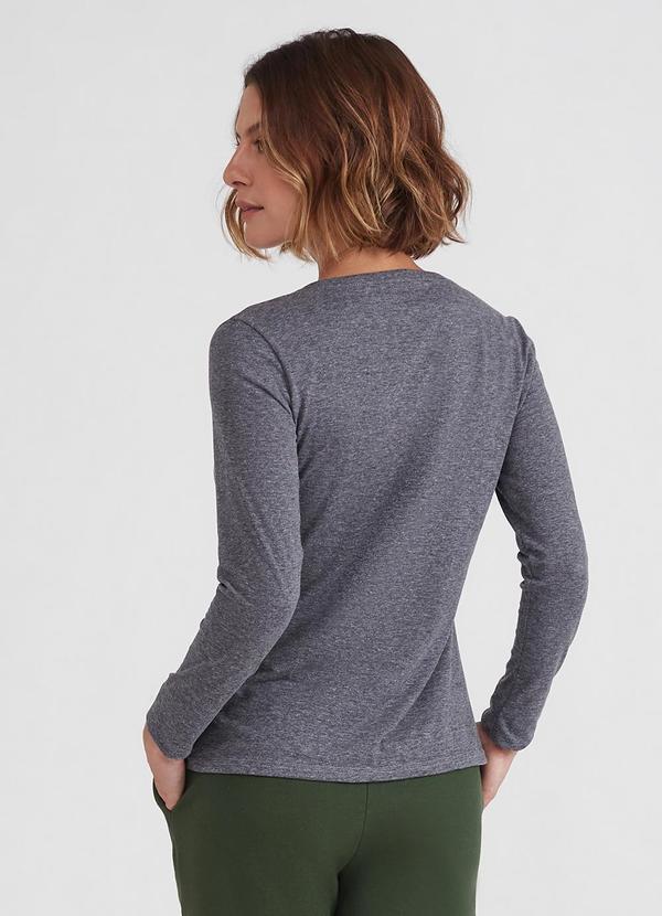 Basicamente - Camiseta Babylook Manga Longa Gola V 2