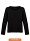 Basicamente - Camiseta Slim Manga Longa Feminina Preto - variação: Preto