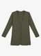 Endless - Cardigan Ribana Canelada Básico Vermelho - variação: Verde
